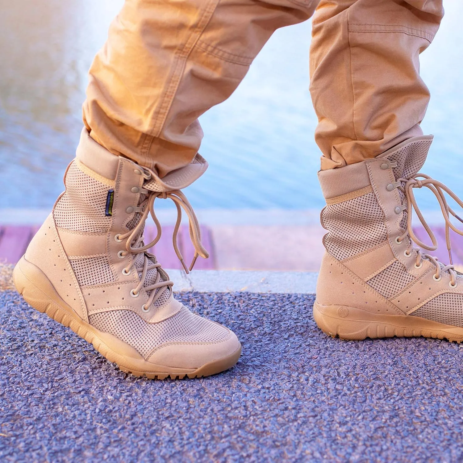 Men's LD Lightweight Combat Boots Microfiber/Suede Leather Military Tactical Boots