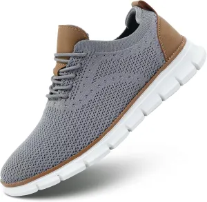 Men's Mesh Sneakers Oxfords Lace-Up Lightweight Casual Walking Shoes Dress Shoes Fashion Sneakers Walking Shoes