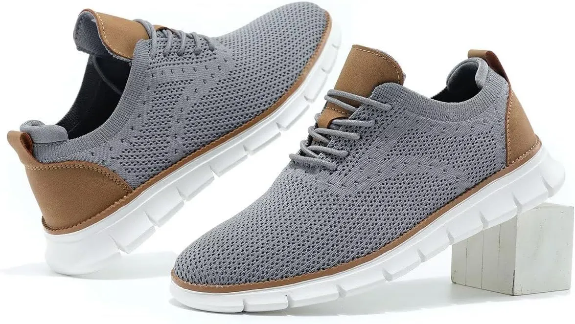Men's Mesh Sneakers Oxfords Lace-Up Lightweight Casual Walking Shoes Dress Shoes Fashion Sneakers Walking Shoes