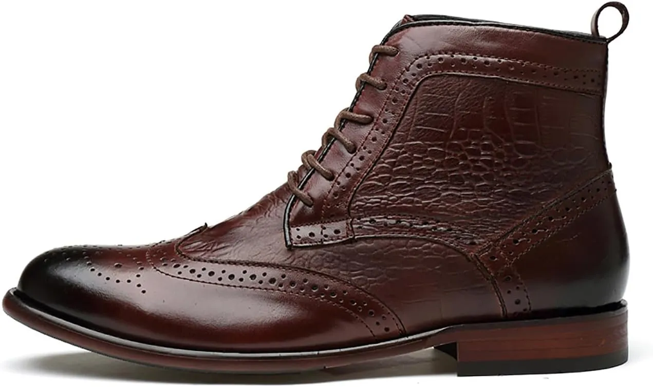 Men's Oxfords Boots Dress Casual Leather Fashion Wingtips Brogues Chelsea Boots Tuxedo Ankle Danner Boots for Men