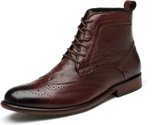 Men's Oxfords Boots Dress Casual Leather Fashion Wingtips Brogues Chelsea Boots Tuxedo Ankle Danner Boots for Men