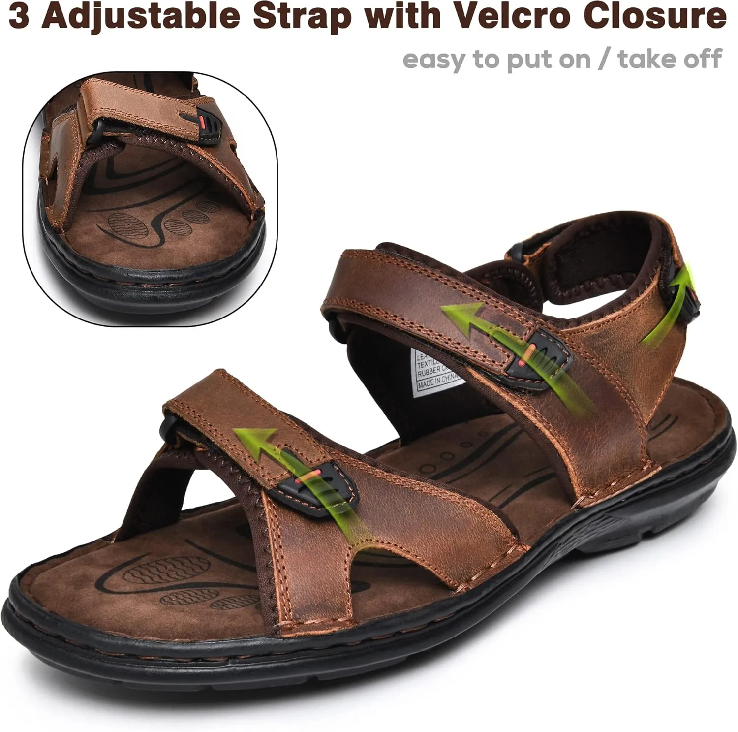 Men's Sandals Non-slip Water Sandals Comfortable Sport Sandals Open Toe Casual Beach Sandals