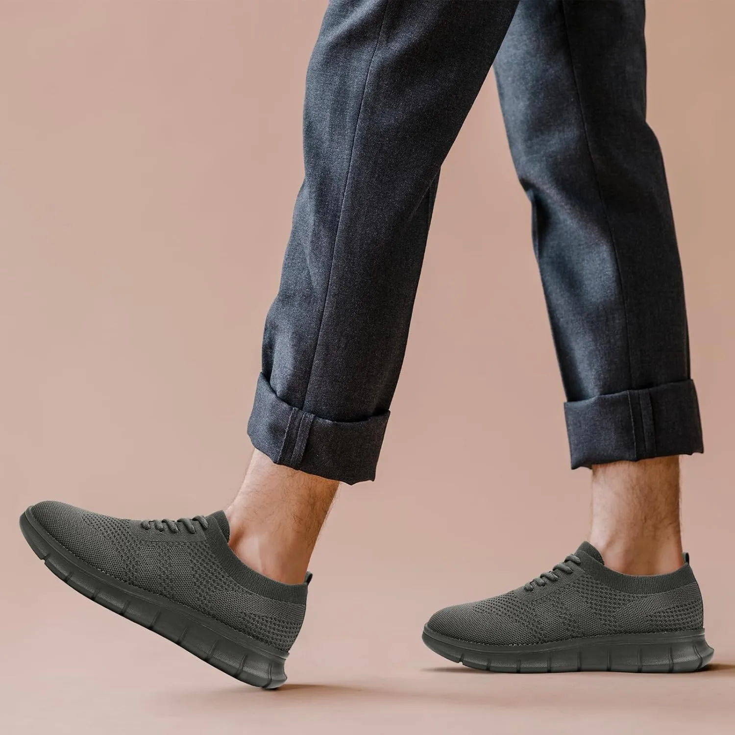 Men's Slip on Walking Shoes Fashion Dress Sneakers Business Oxfords Breathable Lightweight Loafers Tennis for Driving Walking Skate