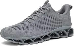 Mens Walking Shoes Blade Non Slip Fashion Sneakers Breathable Mesh Soft Sole Casual Athletic Running Sport Shoes