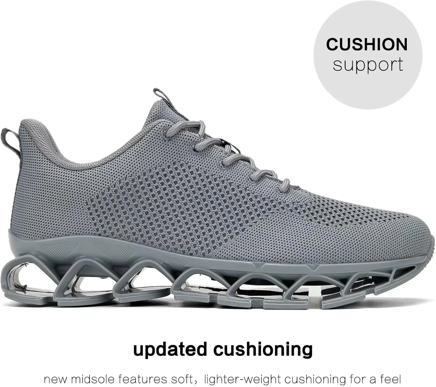 Mens Walking Shoes Blade Non Slip Fashion Sneakers Breathable Mesh Soft Sole Casual Athletic Running Sport Shoes