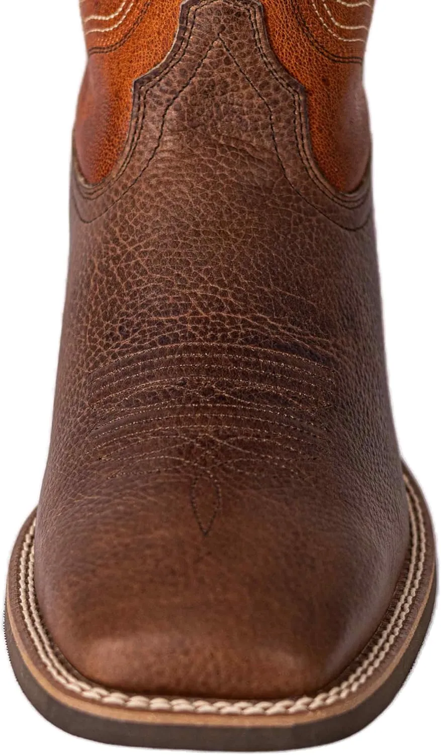 Men’s Western Cowboy Boots, Fashionable Embroidered Full Grain Leather, Square Toe Pull-On, 4-Layer Composite Sole, Slip-Resistant Work & Riding Boots