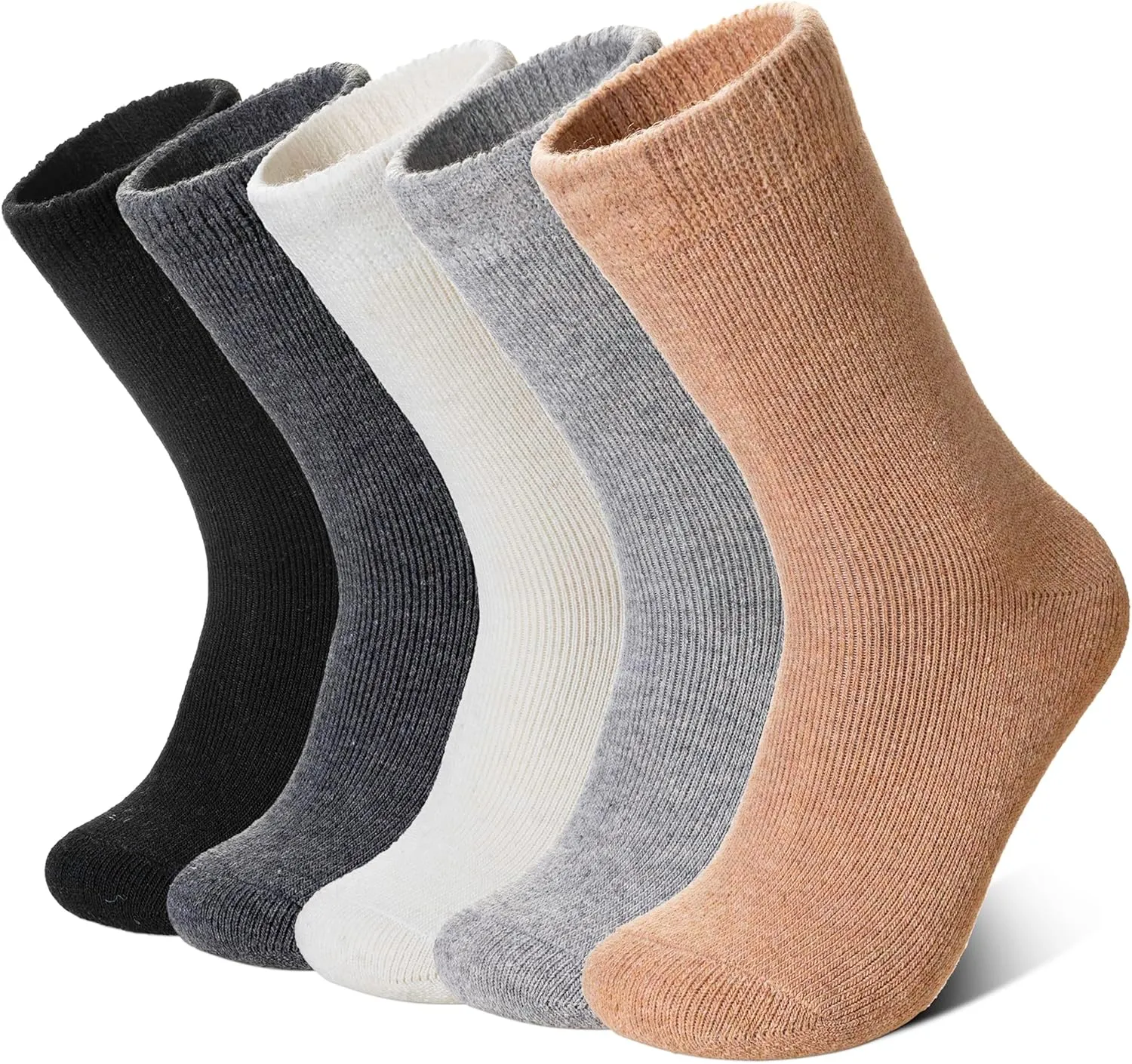 Merino Wool Socks for Women 5 Pairs Warm Winter Hiking Thick Thermal Cozy Boot Work Soft Ladies Crew Socks