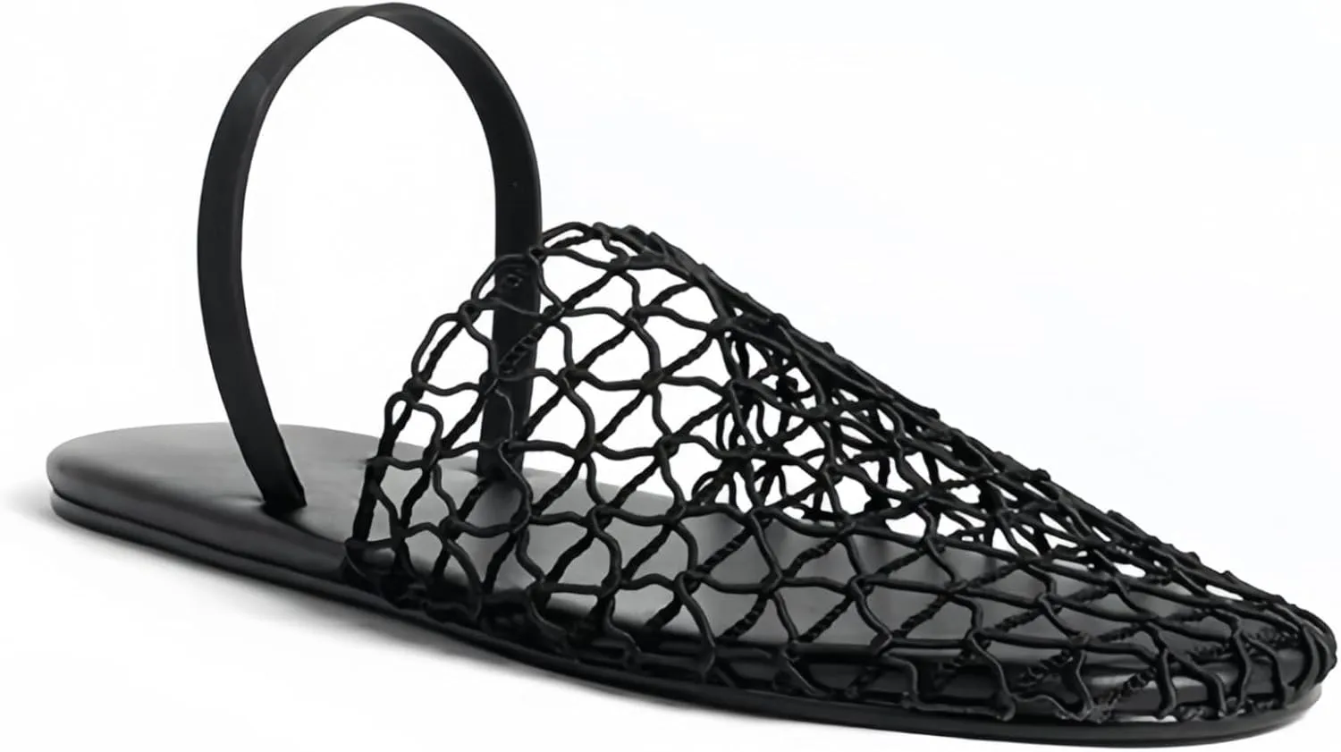 Mesh Flats Sandals for Women Back Strap Round Toe Slip On Slides Summer Comfortable Dress Shoes