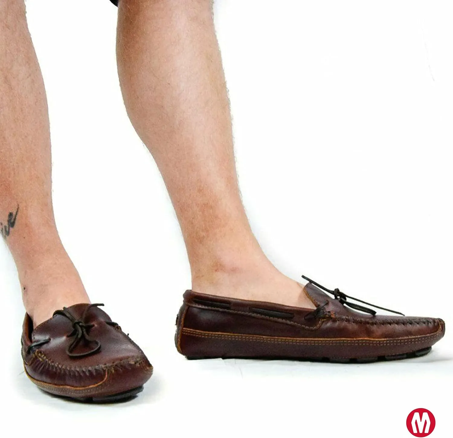 Minnetonka Men's Double Bottom Cowhide Moccasin