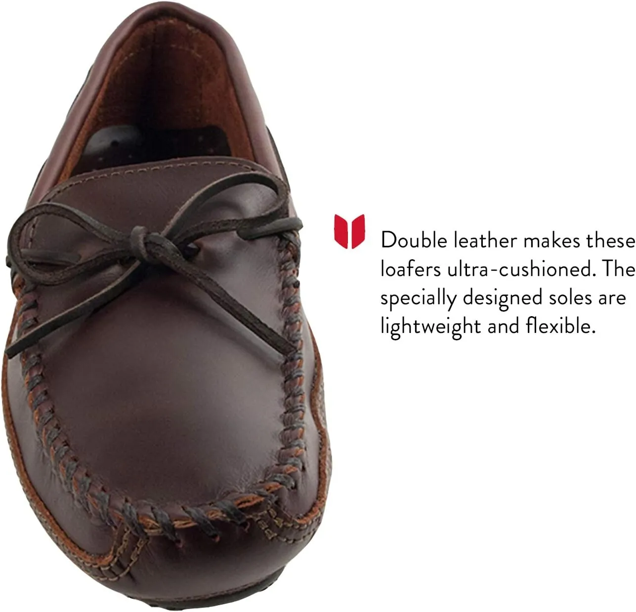 Minnetonka Men's Double Bottom Cowhide Moccasin
