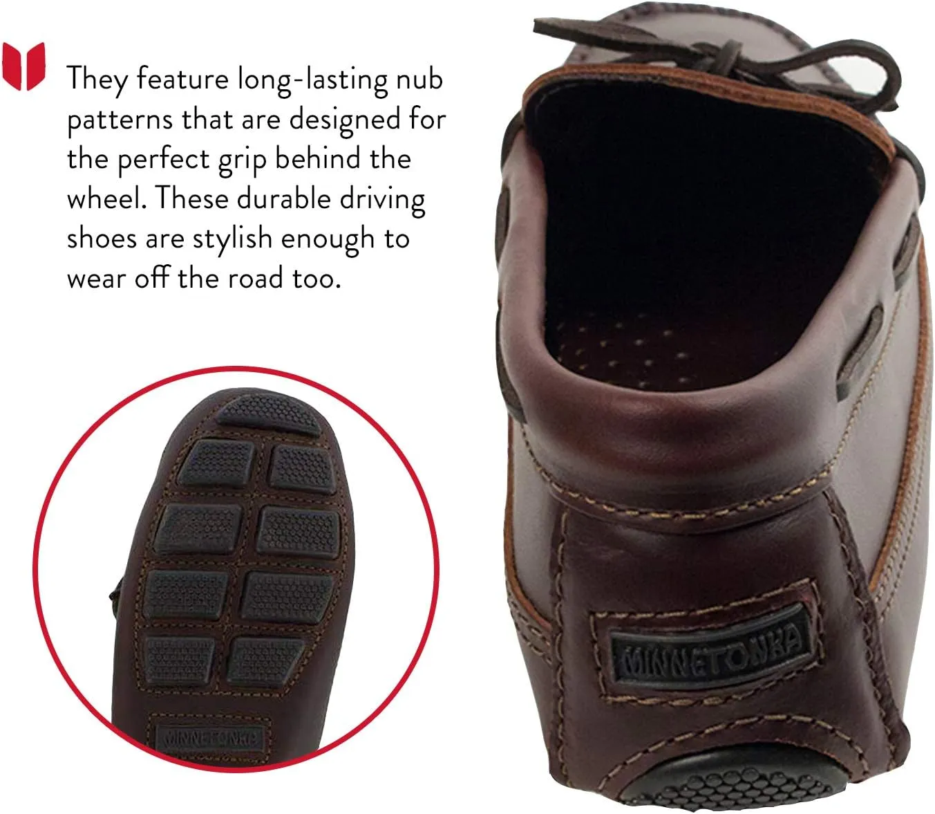 Minnetonka Men's Double Bottom Cowhide Moccasin