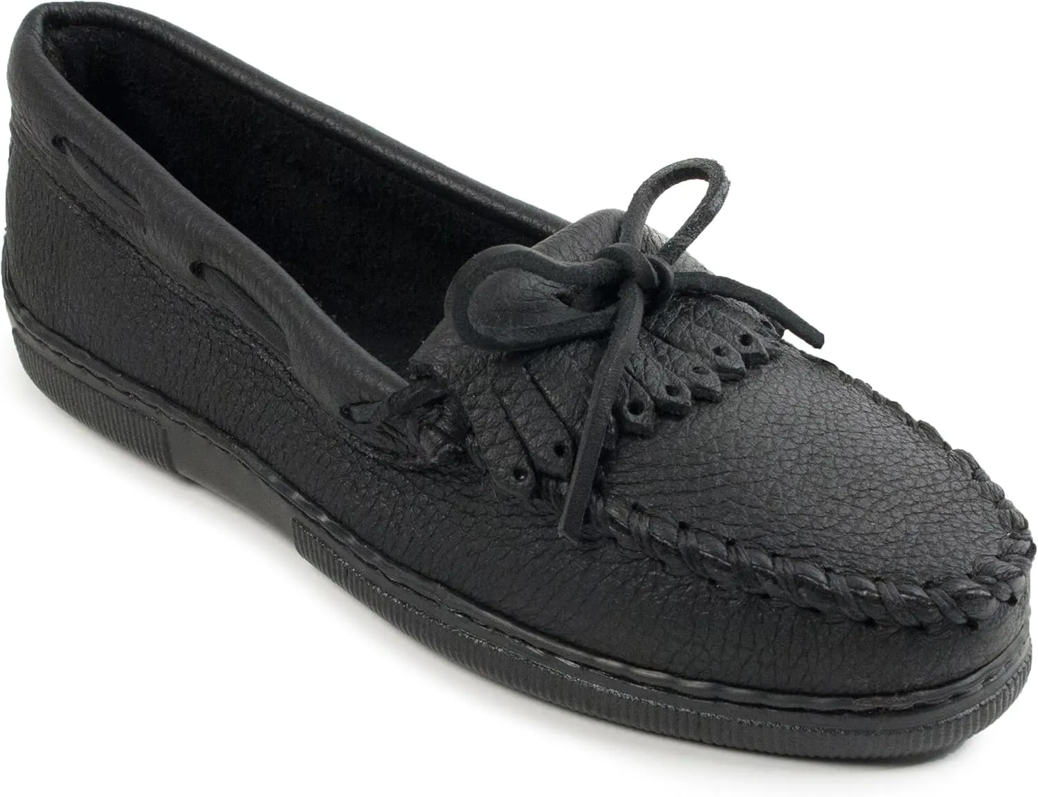 Minnetonka Women's Moosehide Fringed Kilty Moccasin