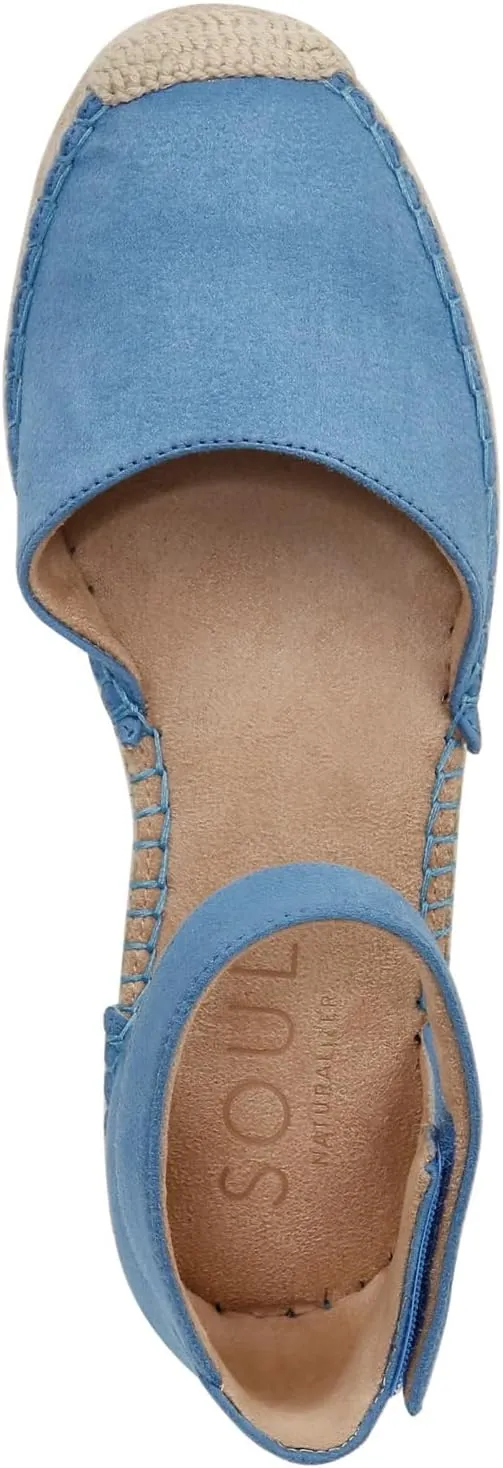 Naturalizer Soul Women's Wren Ankle Strap Low Heel Espadrille Sandal