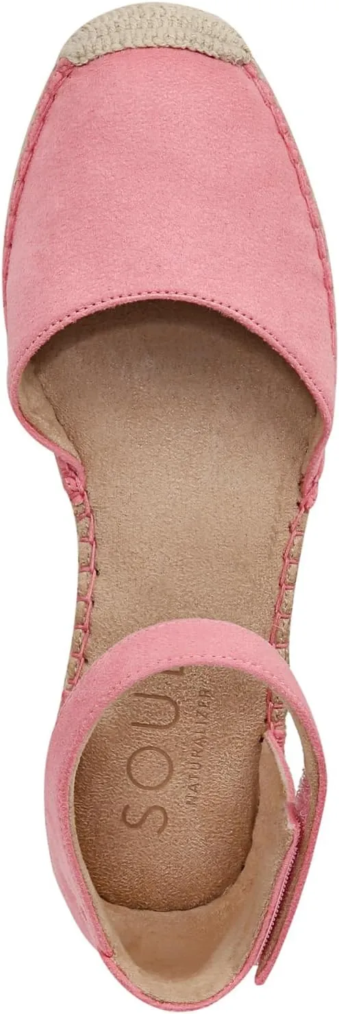 Naturalizer Soul Women's Wren Ankle Strap Low Heel Espadrille Sandal