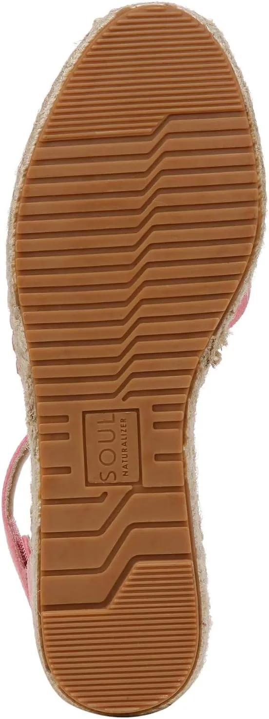 Naturalizer Soul Women's Wren Ankle Strap Low Heel Espadrille Sandal
