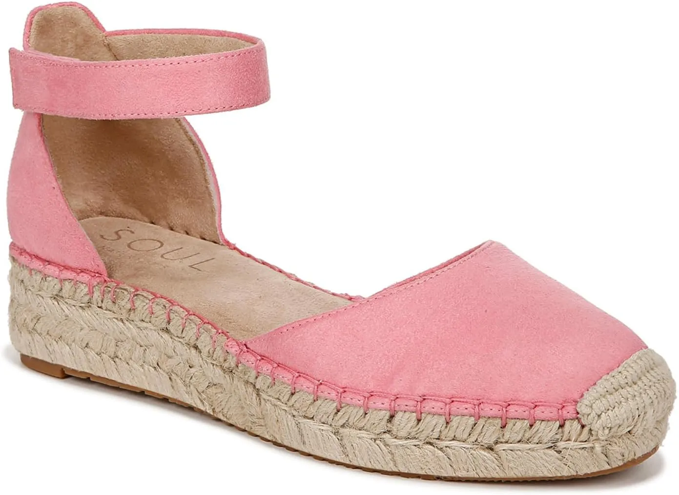 Naturalizer Soul Women's Wren Ankle Strap Low Heel Espadrille Sandal