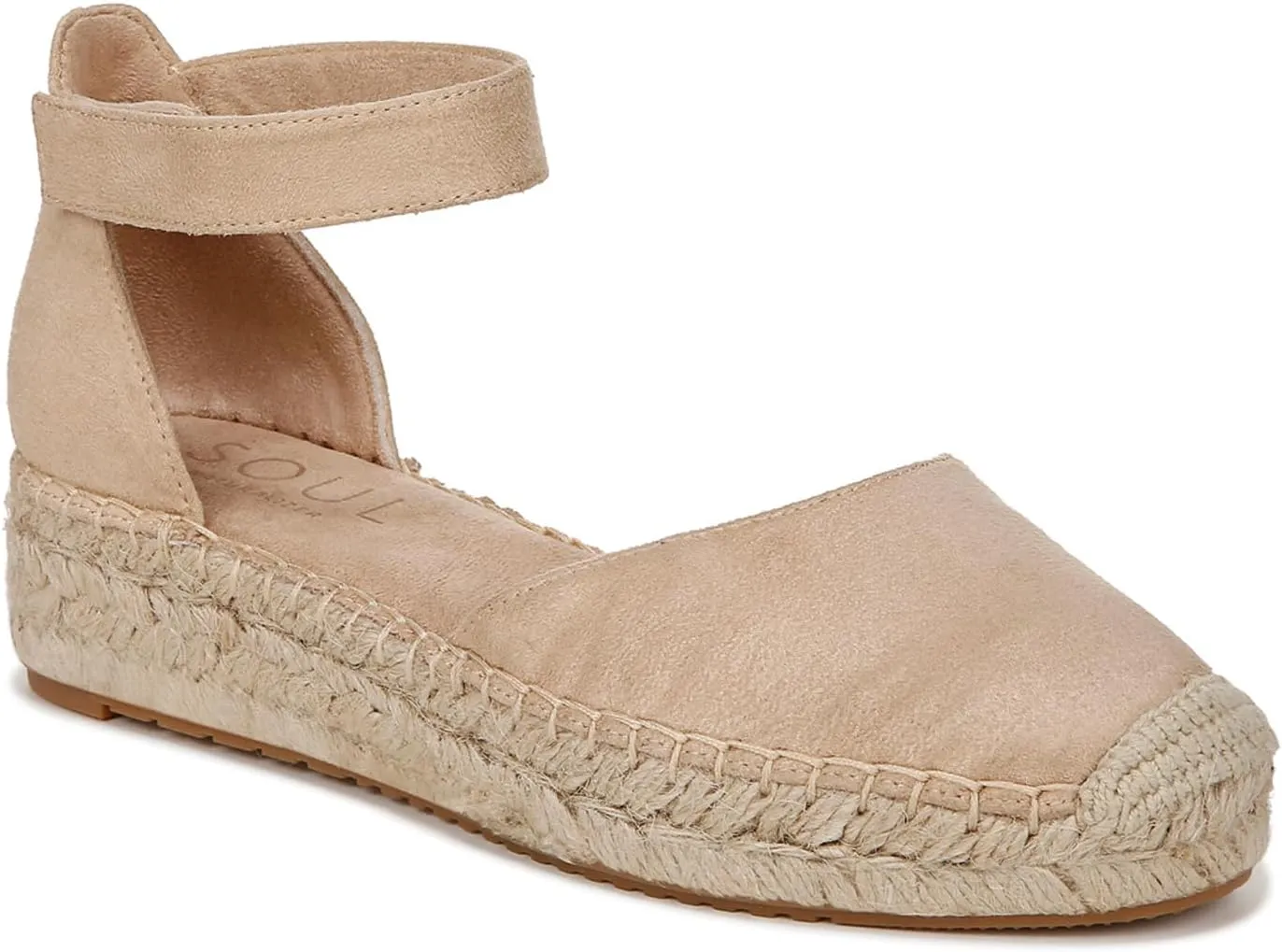 Naturalizer Soul Women's Wren Ankle Strap Low Heel Espadrille Sandal