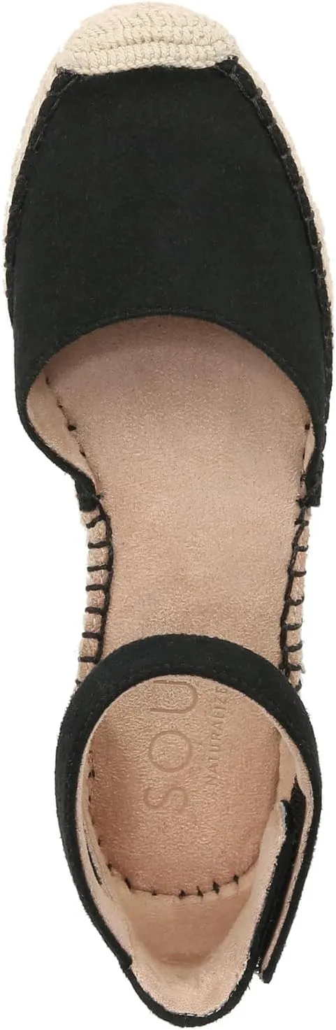 Naturalizer Soul Women's Wren Ankle Strap Low Heel Espadrille Sandal