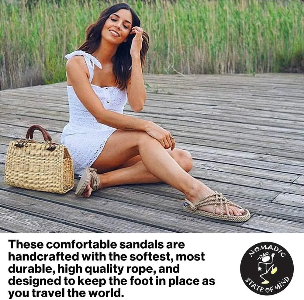 Nomadic State of Mind Rope Sandals, Romano Sandals For Men and Women, Unisex, Handmade Shoes, Straw Sandals