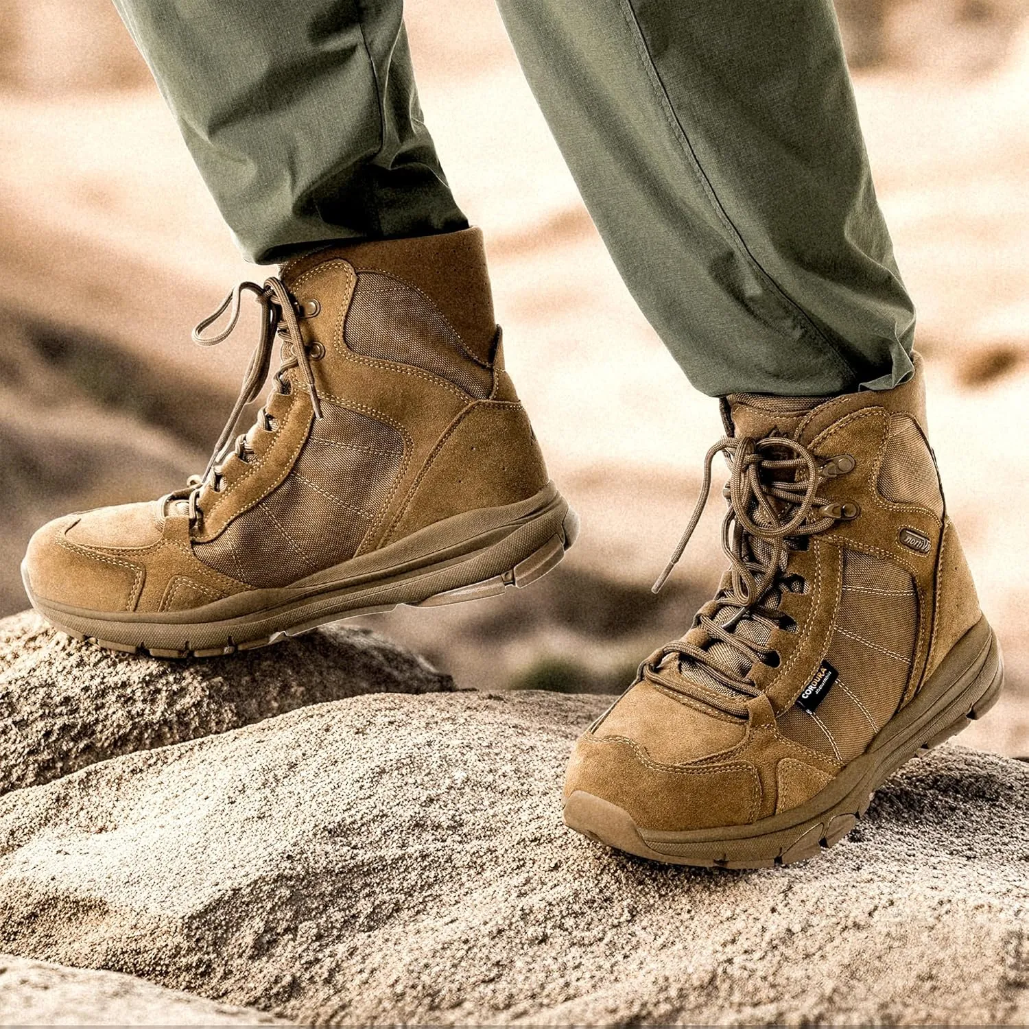 NORTIV 8 Men's Lightweight Military Tactical Work Boots Outdoor Hiking Motorcycle Combat Boots