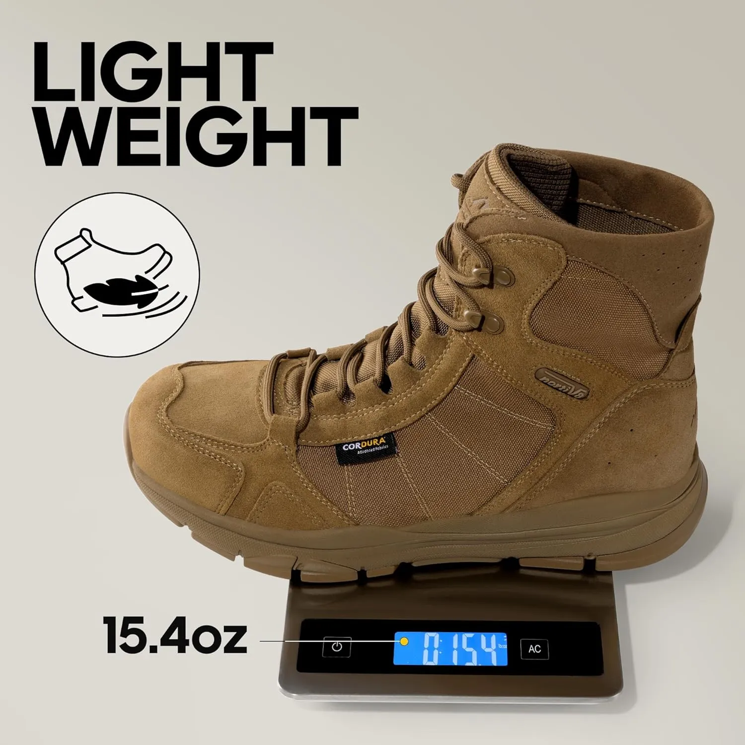 NORTIV 8 Men's Lightweight Military Tactical Work Boots Outdoor Hiking Motorcycle Combat Boots