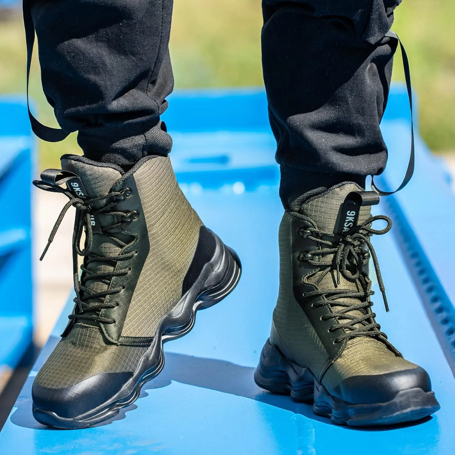 Nutropa Steel Toe Boots for Men Women, Lightweight Work & Safety Shoes Outdoor Protection Footwear Puncture Proof Industrial and Construction Shoes
