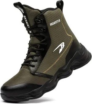 Nutropa Steel Toe Boots for Men Women, Lightweight Work & Safety Shoes Outdoor Protection Footwear Puncture Proof Industrial and Construction Shoes