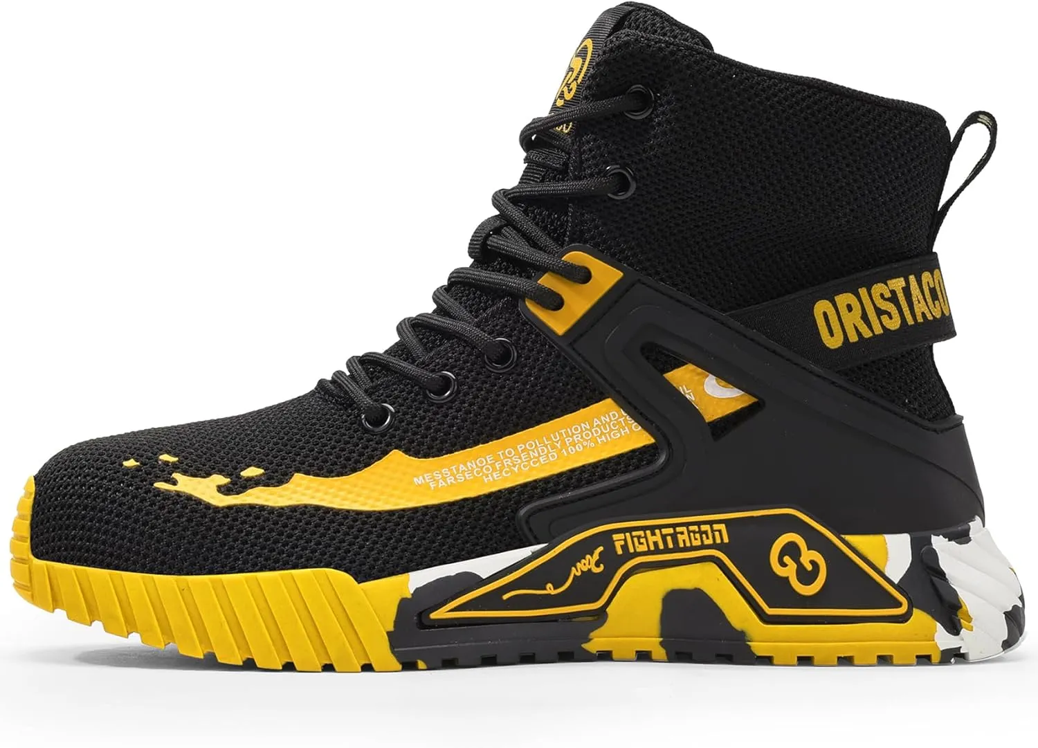ORISTACO Work Safety Crew Boots Lightweight Breathable Industry Construction Steel Toe Sneakers