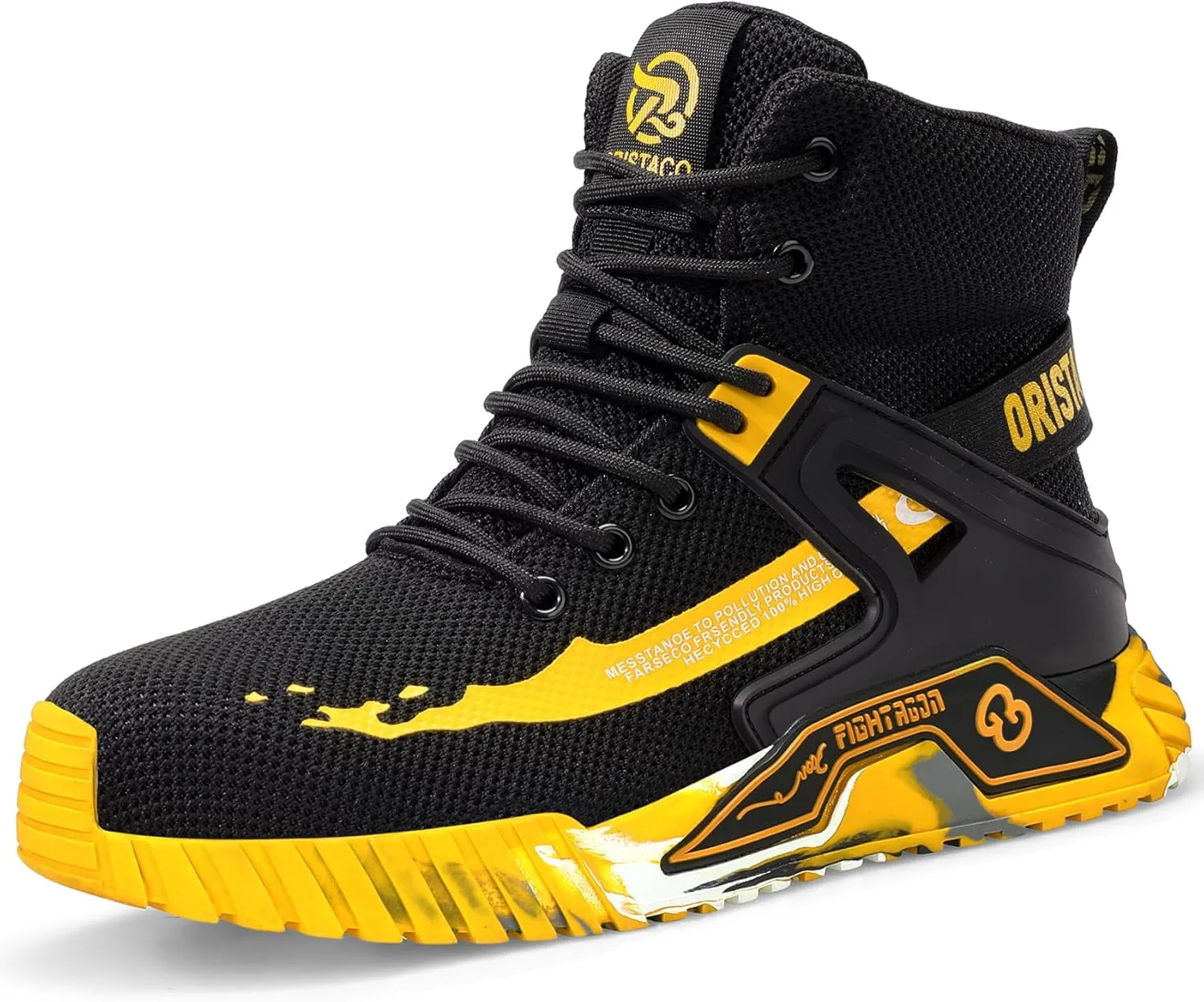 ORISTACO Work Safety Crew Boots Lightweight Breathable Industry Construction Steel Toe Sneakers