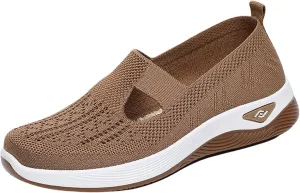 Orthopedic Shoes for Women，Breathable Comfort Wear Orthowear Walking Shoes，Cushionaire Wide Width Sneakers Diabetic Arch Support Sneakers Soft Slip On Shoe Comfortable