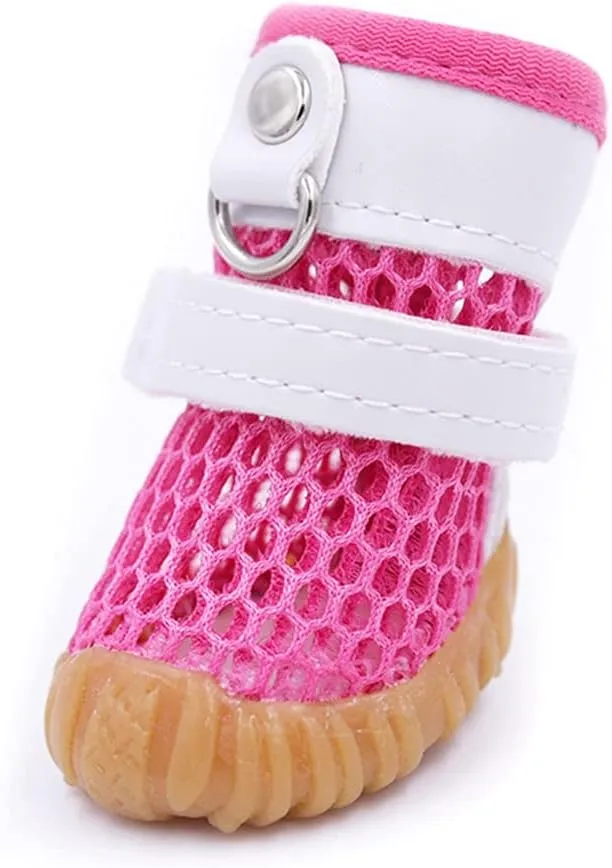 PetPhindU Dog Shoes Breathable Mesh Dog Boots Dog Shoes Indoor Outdoor Dog Shoes Dog Paw Protector Non-Slip Dog Boots Summer Spring Pet Shoes