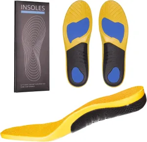 Plantar Fasciitis Relief Insoles,250 lbs High Arch Support Inserts with Comfort Cushion for Pain Relief Absorb Shock,Insoles for Arch Support Men Work Boots,Trim-to-Fit Shoe Inserts(US M 7.5-M10.5)