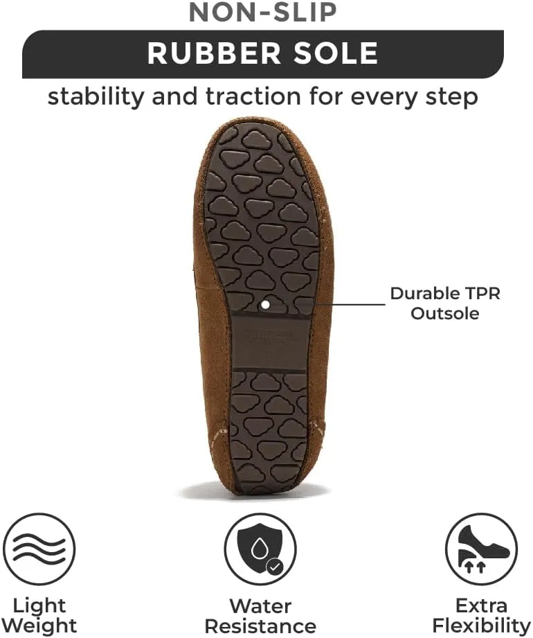 Project Cloud Genuine Suede Loafers for Women - Comfortable Outdoor Slippers for Women Footwear with Memory Foam - Womens Slippers - Stylish Womens Moccasin (Cathi)