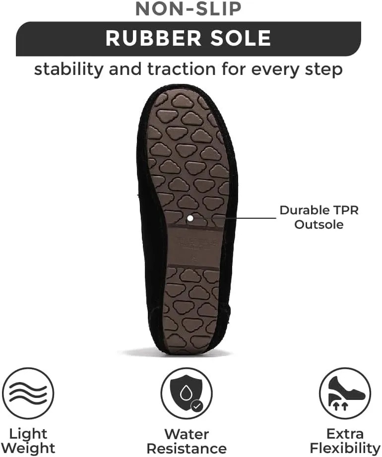Project Cloud Genuine Suede Loafers for Women - Comfortable Outdoor Slippers for Women Footwear with Memory Foam - Womens Slippers - Stylish Womens Moccasin (Cathi)