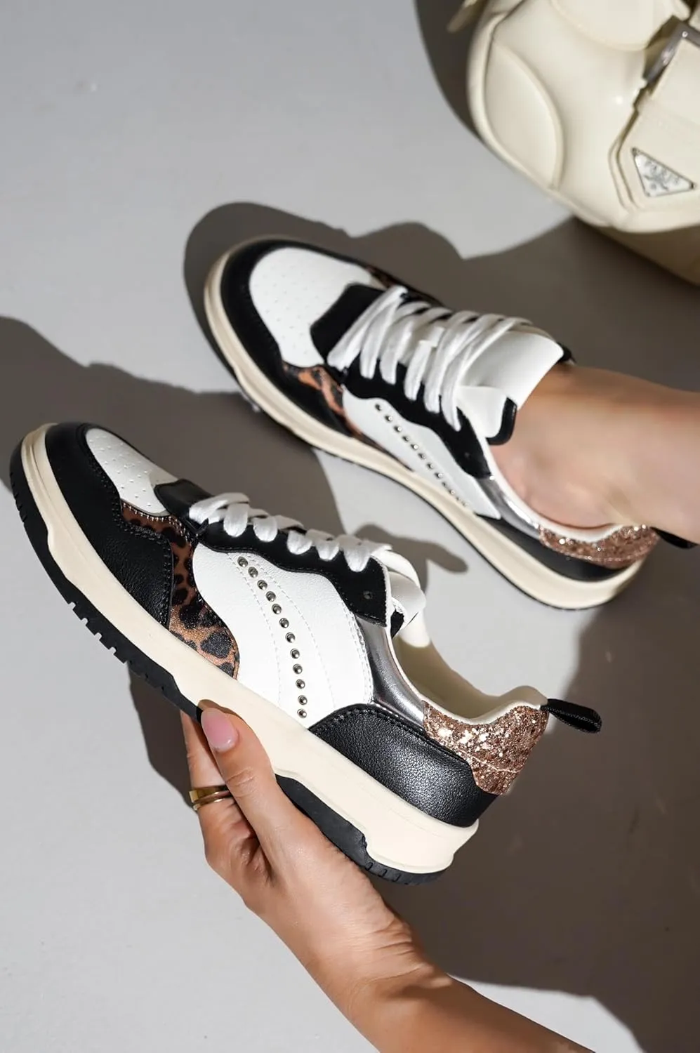 Project Cloud Sneakers for Women - Dunks Woman Comfortable Memory Foam Shoes for Women Footwear, Vegan Leather Women's Fashion Sneakers, Non-Slip Womens Shoes Machine Wash (Kiki)