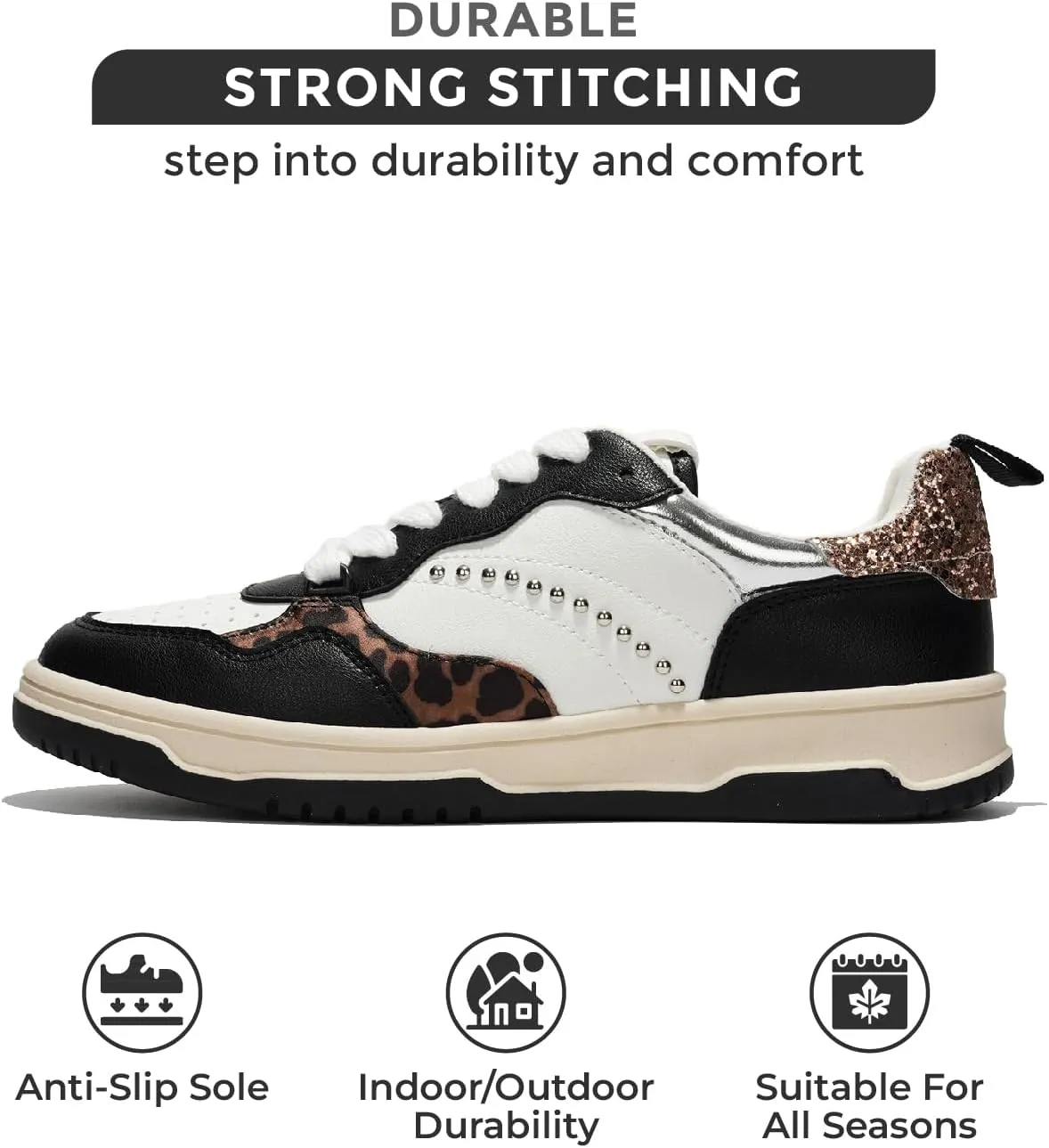 Project Cloud Sneakers for Women - Dunks Woman Comfortable Memory Foam Shoes for Women Footwear, Vegan Leather Women's Fashion Sneakers, Non-Slip Womens Shoes Machine Wash (Kiki)