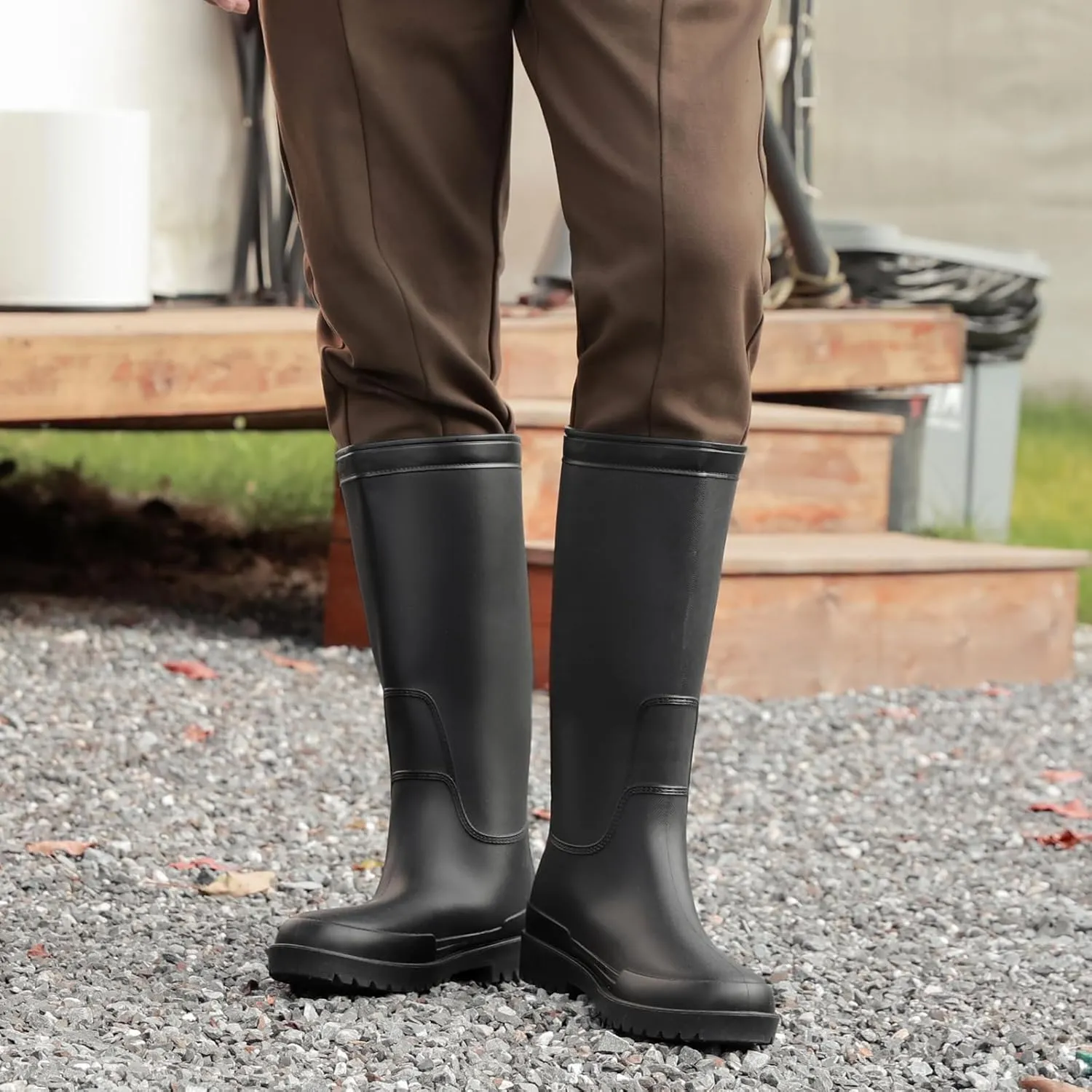 Rain Boots for Women, Anti-Slip Rubber Boots Waterproof Garden Boots Durable Slip Resistant Muck Boots,Tall Water Women Boots Comfort Fishing Boots Knee High Work Boots for Outdoor