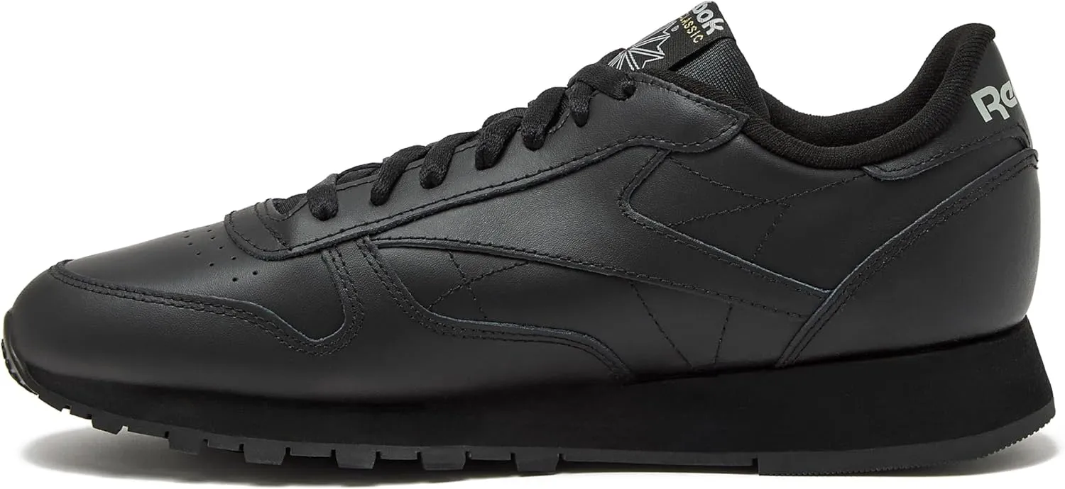 Reebok Men's Classic Leather Sneakers Black Or White Tennis Shoes