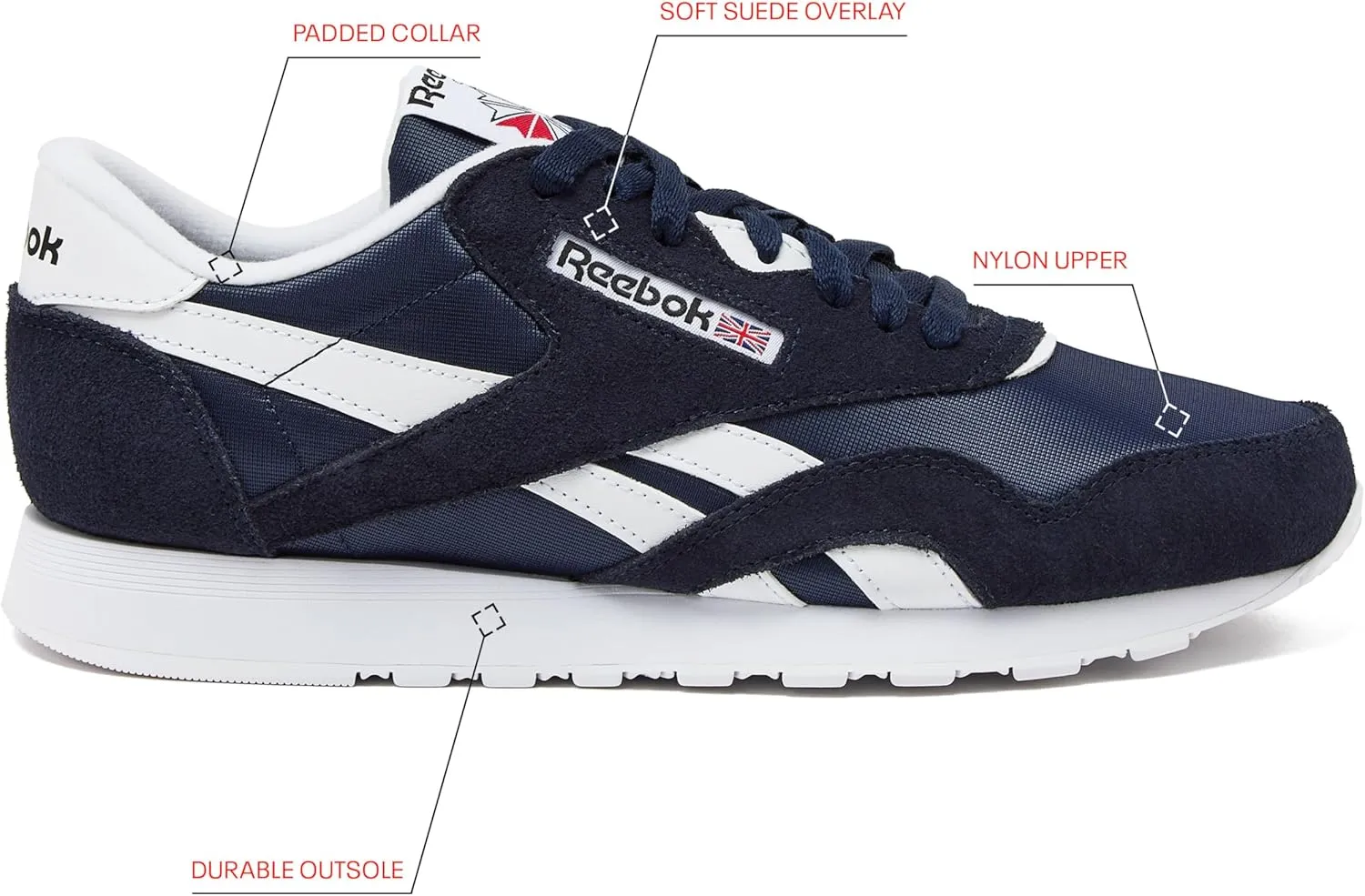 Reebok Mens Classic Nylon Shoes