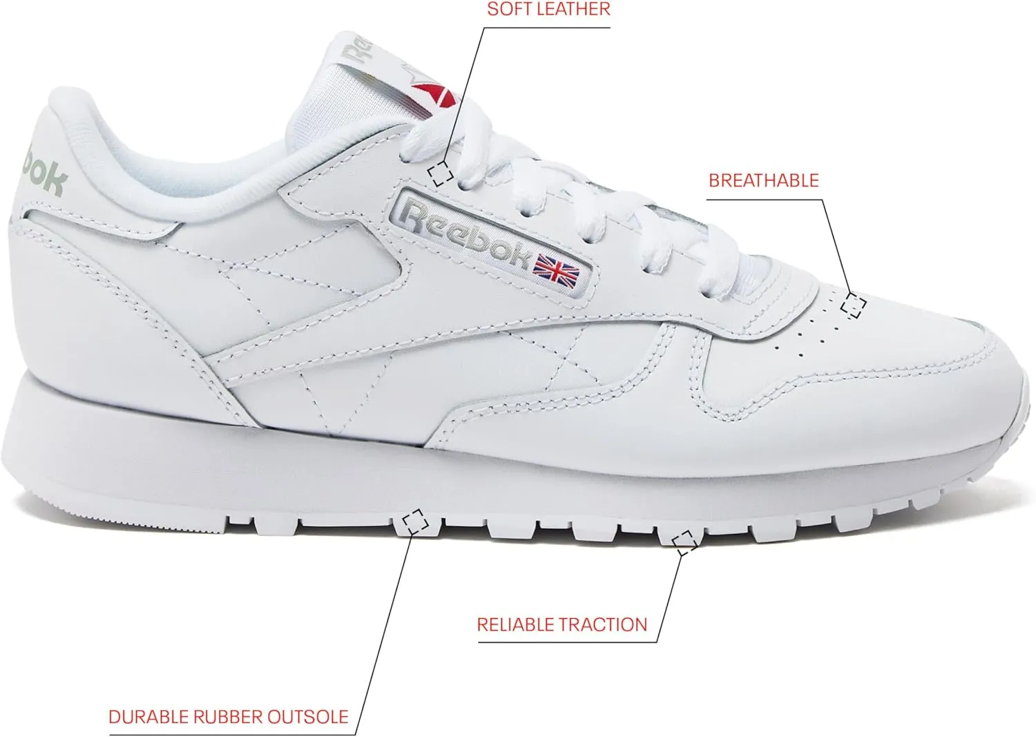 Reebok Unisex-Adult Classic Leather Sneaker