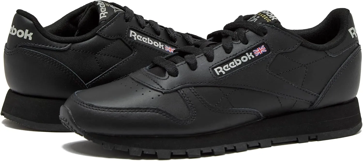 Reebok Women's Classic Leather Sneakers Black Or White Tennis Shoes Size 5 to 11