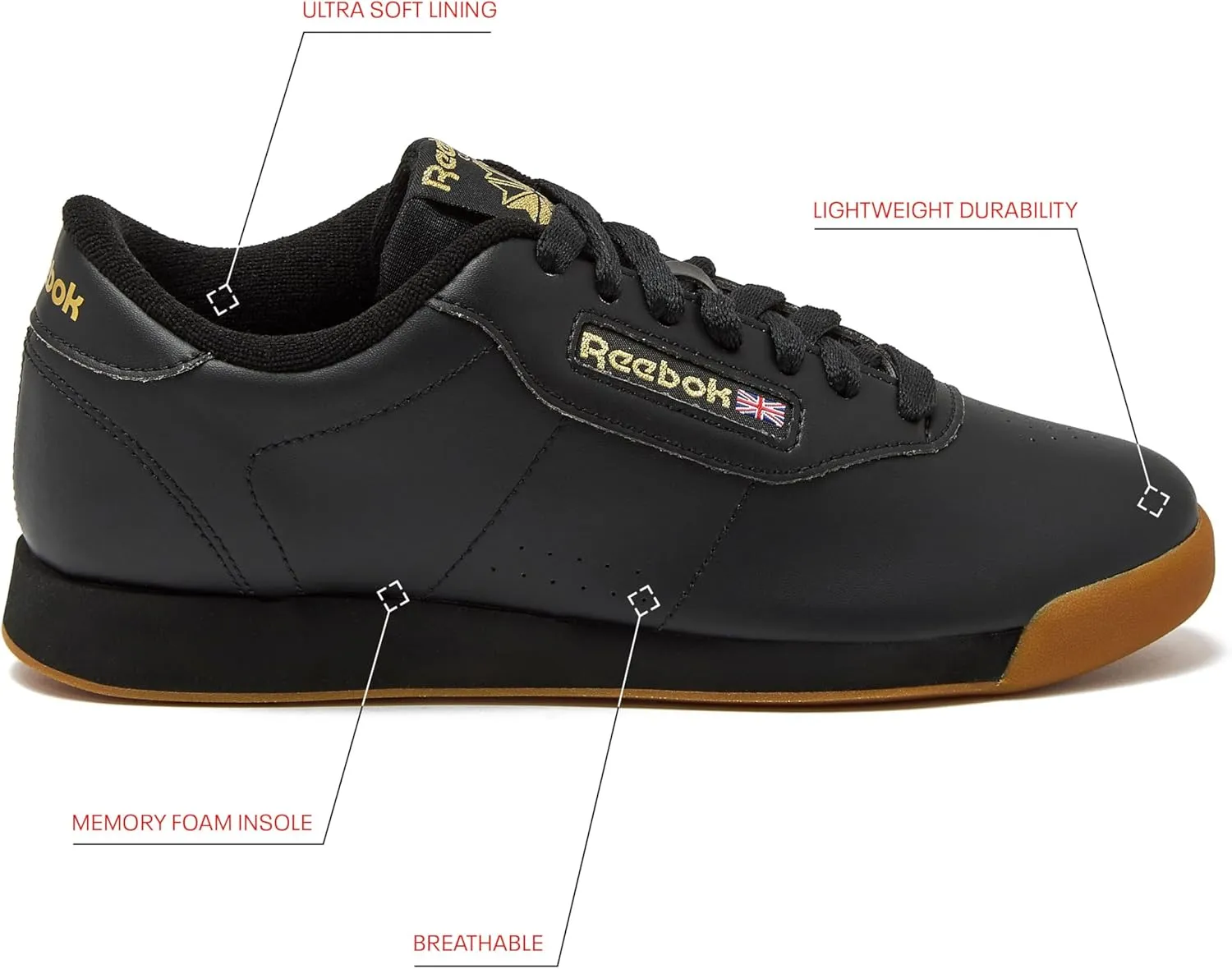 Reebok Womens Princess Sneakers
