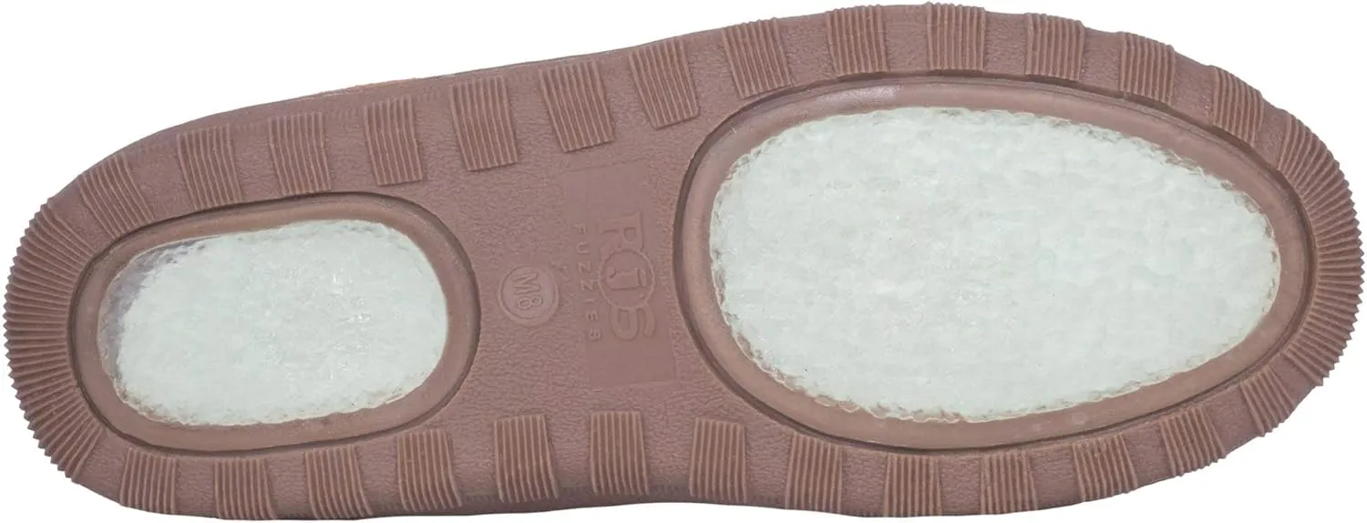 Rj's Fuzzies Men’s Suede Leather Indoor/Outdoor Moccasin