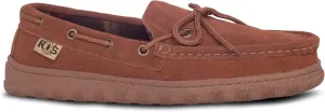 Rj's Fuzzies Men’s Suede Leather Indoor/Outdoor Moccasin