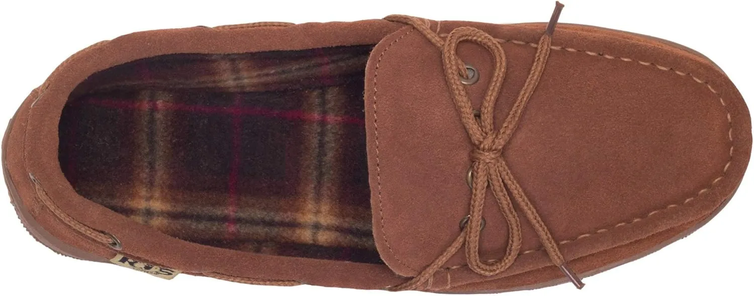 Rj's Fuzzies Men’s Suede Leather Indoor/Outdoor Moccasin
