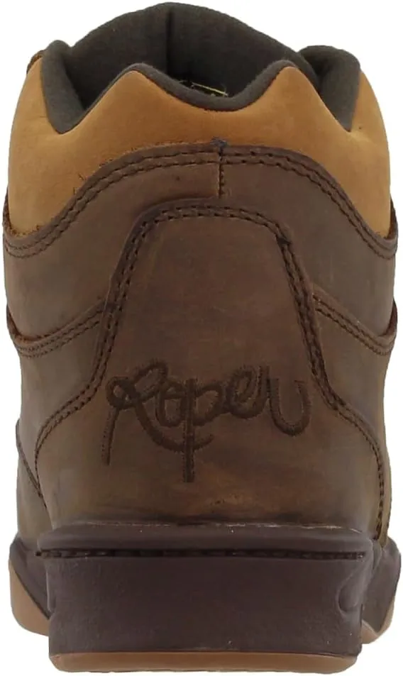 ROPER Womens Horseshoe Kiltie Round Toe Hiking Casual Boots Ankle - Brown