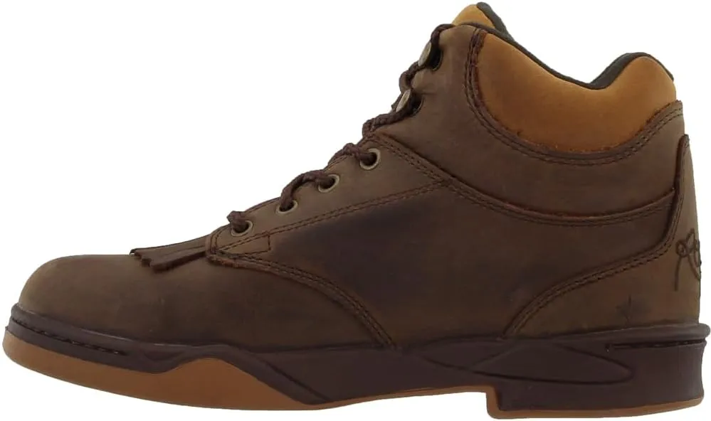 ROPER Womens Horseshoe Kiltie Round Toe Hiking Casual Boots Ankle - Brown