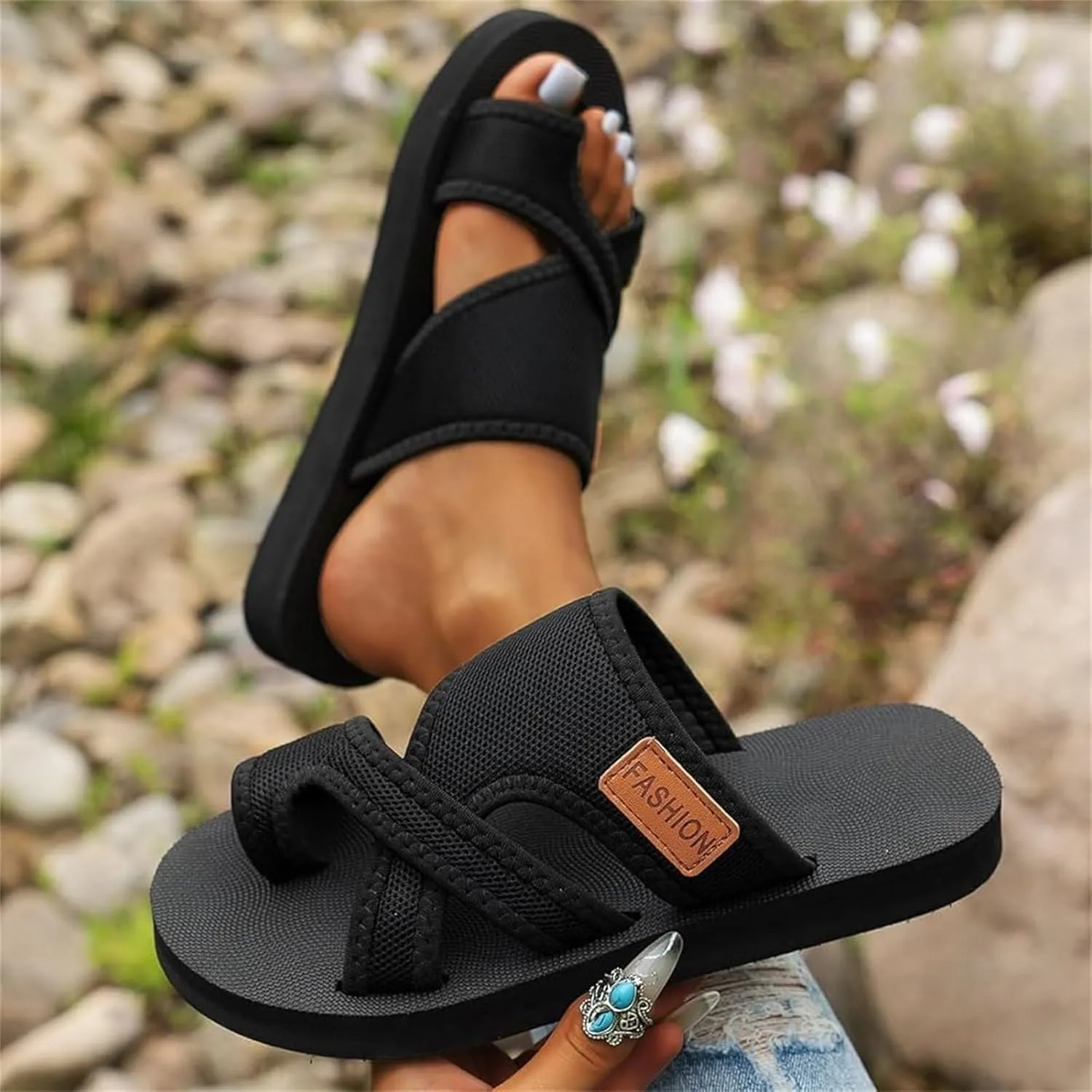 Sandals for Women 2025 Trendy Comfortable Breathable Hollow Mesh Slide Sandals for Womens Cute Summer Shoes for Women