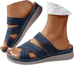 Sandals Women 2025 Spring Platform Fashion Wedges Slip On Flip Flops Casual Comfortable Open Toe Dressy Summer Shoes