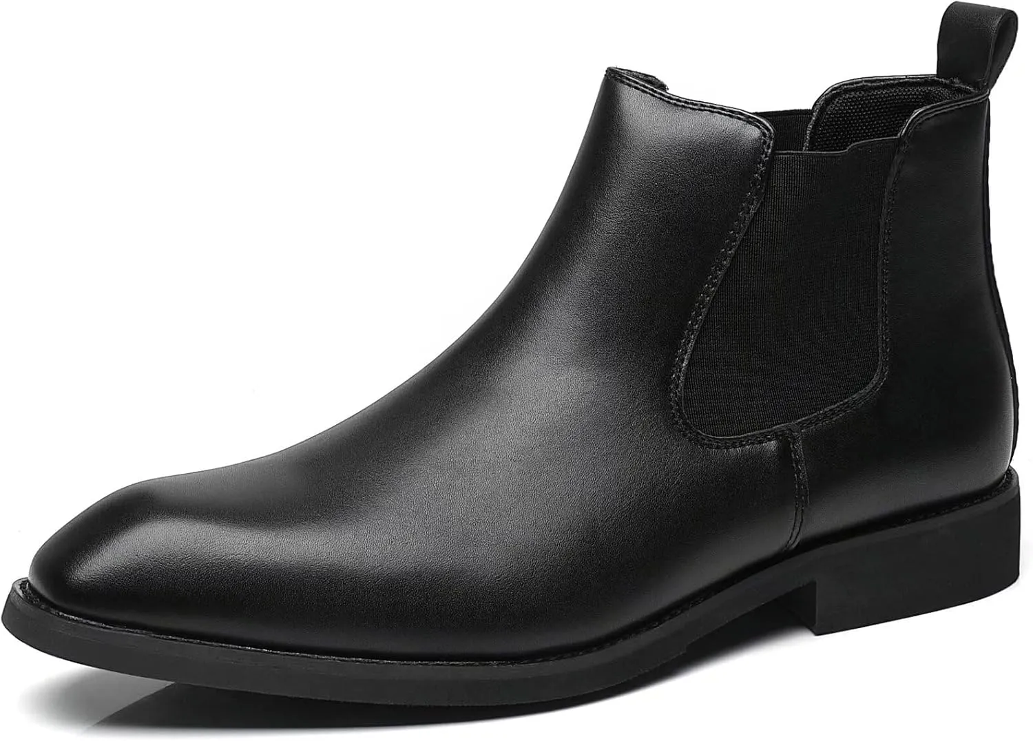 SANNAX Men's Chelsea Boots Classic Business Leather Shoes Casual Dress Ankle Boot